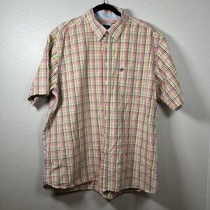 Bugatti Multicolor Men's XXL‎ 45/46 Short Sleeve Cotton Plaid Shirt